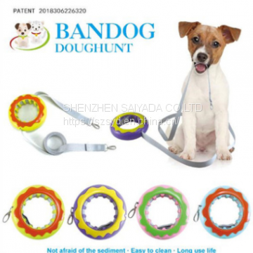 Creative pet toy walking dog leash dog donut leash multi-purpose frisbee pet supplies