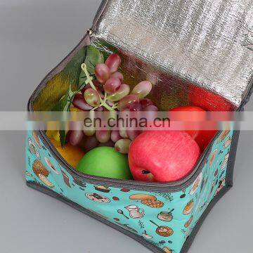 Custom Portable Small NONWOVEN Kids Baby Thermal Insulated Box Tote Outdoor Food Drink Lunch Delivery Shoulder Cooler Bag