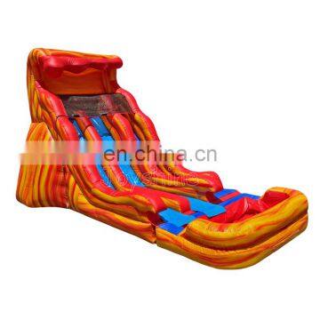 Inflatable Flammin Wave Dual Water Slide Kids Party Water Slides With Pool