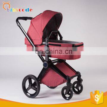 aluminum frame luxury 0-36 Months 4 wheels kids pram with carseats