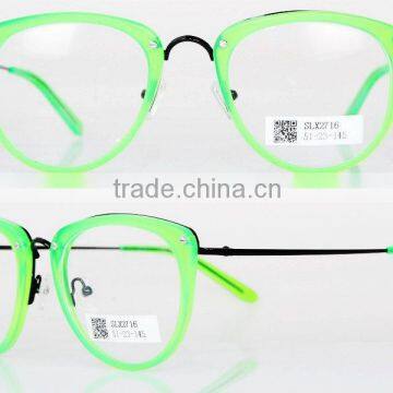 high quality end metal optical frame with acetate cover