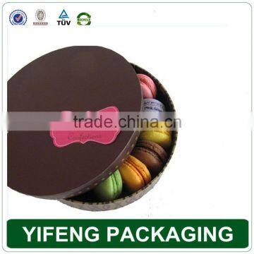 Custom made large round macaron packaging box