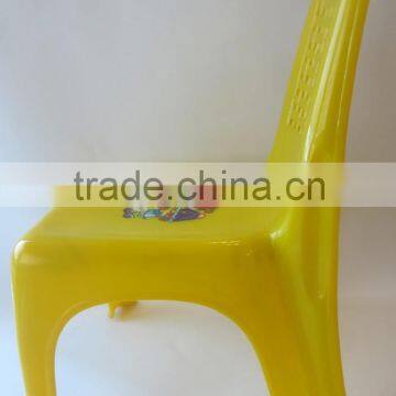 YELOW PLASTIC CHAIR FOR CHILDREN