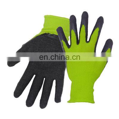 HDD china supplier play outdoor school and garden and latex coating Black latex kids gloves