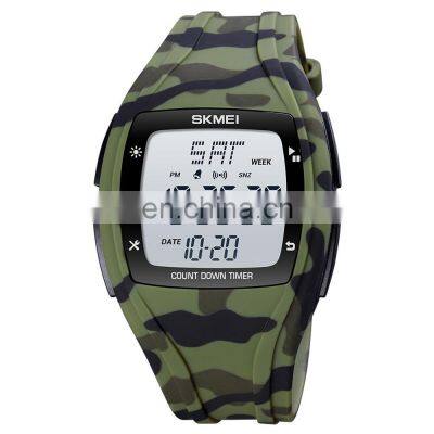 SKMEI 1610 Sport Watch PU Band Men Women Digital Waterproof Wristwatch Countdown Timer