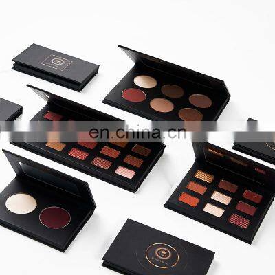 Custom 12 color eyeshadow palette container empty case paper cardboard makeup palette