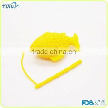 2015 New Design FDA/LFGB Funny Fishing Shape Silicone Tea Bag photo-4