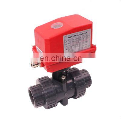 Pvc Motorized Valve Thread Socket Glue Dn32 Dn40 CTF-002 20NM 220V Pvc Motorized Upvc Ball Valve photo-2
