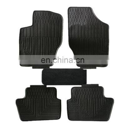 Non Skid Car Floor Mats PU Leather Protect Foot Carpets For Peugeot-307