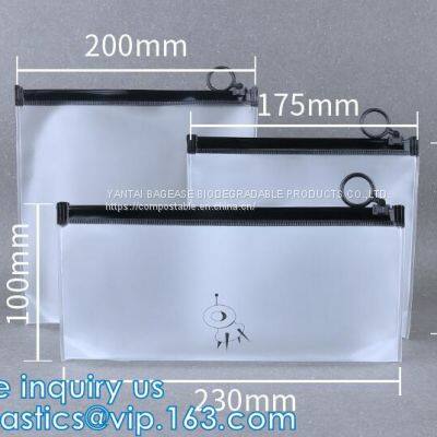 Cosmetic Ziplock Clear Bubble Bags/Hot Sale Slider Zipper Bag, Slider Hook Hanging Zipper Bag, Slider Zipper PVC Pencil photo-4