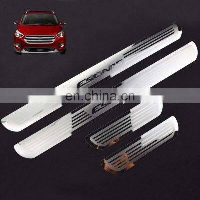 Car Part Setup For Ford ESCAPE 2014-2021 Auto Accessories Stainless Steel Door Sill Scuff Plate