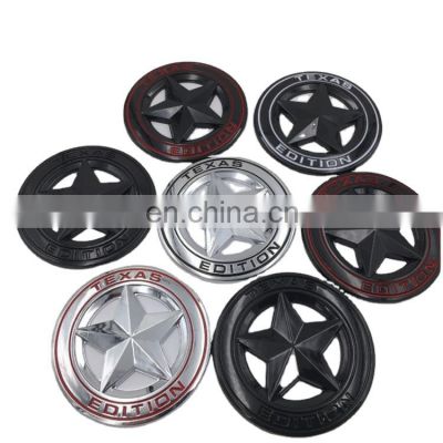 3D ABS Plastic Car Sticker Five-pointed Star Customized Logo Car Emblem