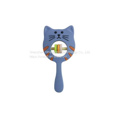 Food Grade  Silicone cat rattle Hanging Toy Hanging Spiral Rattle Cart Pendant Baby Teething Toys