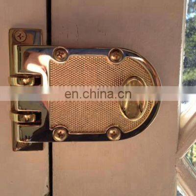 Замок Jimmy Proof Style Inter Locking Surface Mounted Deadbolt с одинарным латунным цилиндром photo-2