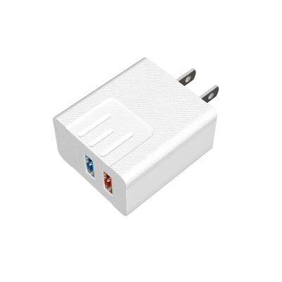 2-портовый USB-зарядный прибор мощностью 2А с европейским и американским розетками