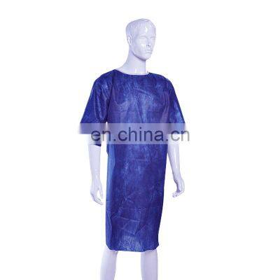 Disposable Patient Gown Sleeveless Hospital Patient Gowns SMS Uniform Clinic Physical Examination Gown photo-2