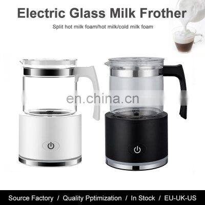 Electric Hand-held Milk Frother With Rechargeable Glass Milk Heater Milk Frother Hand-held Latte Cappuccino Frother photo-2