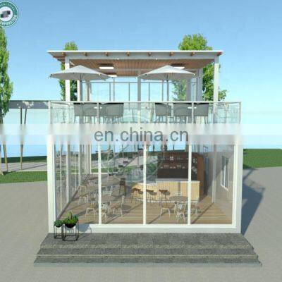 108sqm Full Glass Food Containers Restaurant 2 Storey Coffee Shop Fast Food Restaurant Design Drink Shop photo-2
