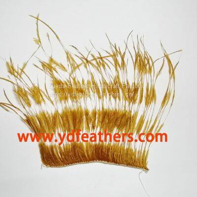 Partially Stripped Ostrich Feather Fringe Sewn On Cord From China For Wholesale