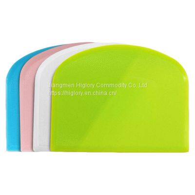 Amazon Hot-Selling Silicone Soft Dough Cutter High Quality Baking Pastry Tool Cake Cream Scraper Plastic Dough Scraper