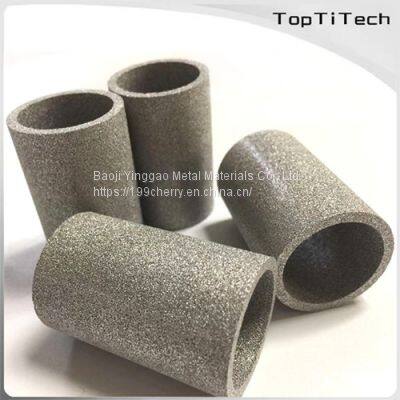 30um titanium sintered porous metal filter tube