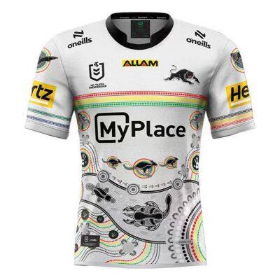 2024 Indigenous Leopard Training Suit Men's Short sleeved T-shirt Top Olive NRL jersey