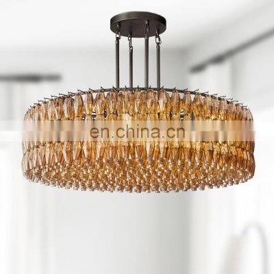 Exquisite Modern Luxury Diamond-Cylindrical Crystal Pendant Chandelier for Living Dining room Kitchen Island Foyer Bedroom