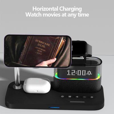 2025 Multifunctional Wireless Charger 3 in 1 Fast Charging Desktop Earbuds Phone Charger Station photo-2