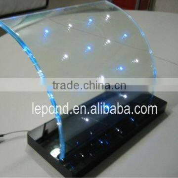 led inside glass display glass