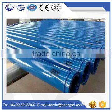 Hard and wear pipe for concrete pump with pipe flange coupling