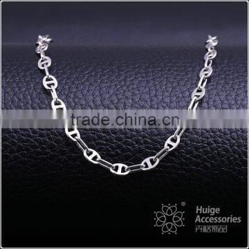 good selling simple design fashion jewelry rhodium plated cheap short chain necklace