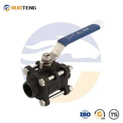 [RUOTENG]  Carbon Steel WCB 3PC Ball Valve With BSP/BSPT/NPT Thread