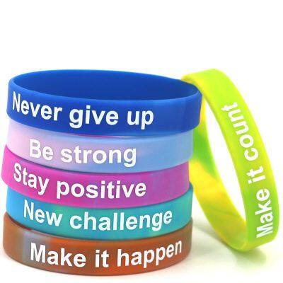 Manufacturer Promotion Souvenir Rubber Bands Imprinted Wristbands Funny Custom Bracelet for Business Gifts