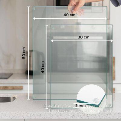 Tempered Glass Chopping Board Clear Glass Durable, Hygienic Glass Worktop Savers,Scratch-Resistant,Heat-Proof,Easy-Clean Glass Cutting Board photo-3