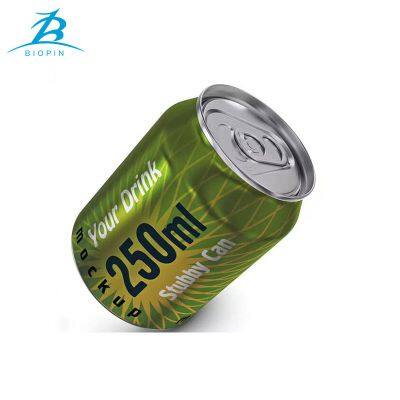 250ml Stubby Aluminum Aluminium Metal Can for Beverage Packaging Container