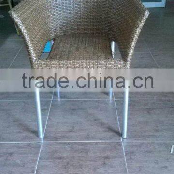 High quality best selling Brown wicker PE chair with aluminium frame from Vietnam