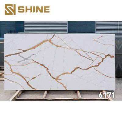 Artificial Silica Stone Quartz Slab for Kitchen Counter & Various Indoor Applications-for Villas Bedrooms Hotels