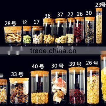 small glass tube bottle for food storage, glass tube bottle