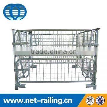 stackable mobile square roll wire container