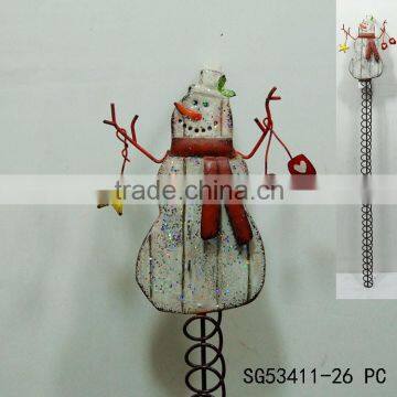 fashion christmas snowman metal card holder wall decoration, wall hanging business card holder