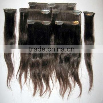 20 inch body wave human hair clip in hair extension for african american