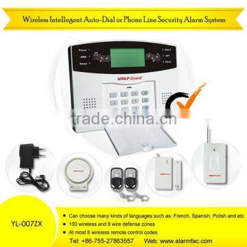 YL-007ZX Best Electronic/ Battery operated telephone line auto dialer alarm with