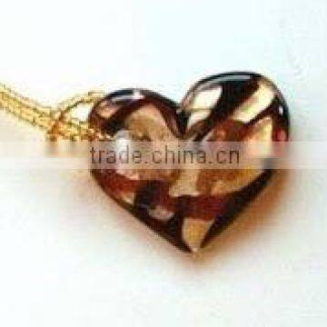 glass heart shape pendant