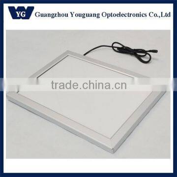 HOT sale LED edge-lit light box with aluminum snap frame with silver color