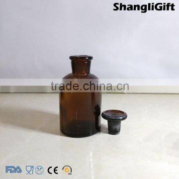 140ml Amber Bottle Small Frost Mouth With Glass Cap Reagent Bottle photo-3