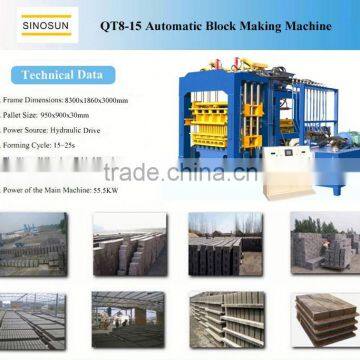 cinder block making machine (1200~1440pcs/h)