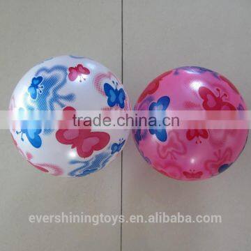 pvc inflatable football/two colors printed ball/kids toys balls