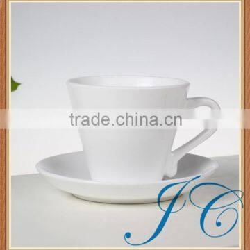 Simple style but modern white ceramic coffee /tea mugs and cups set