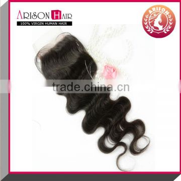 hot selling hair goods brazilian body wave lace closure