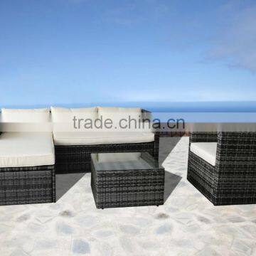 outdoor patio garden furniture sofa convertible rattan wicker mat